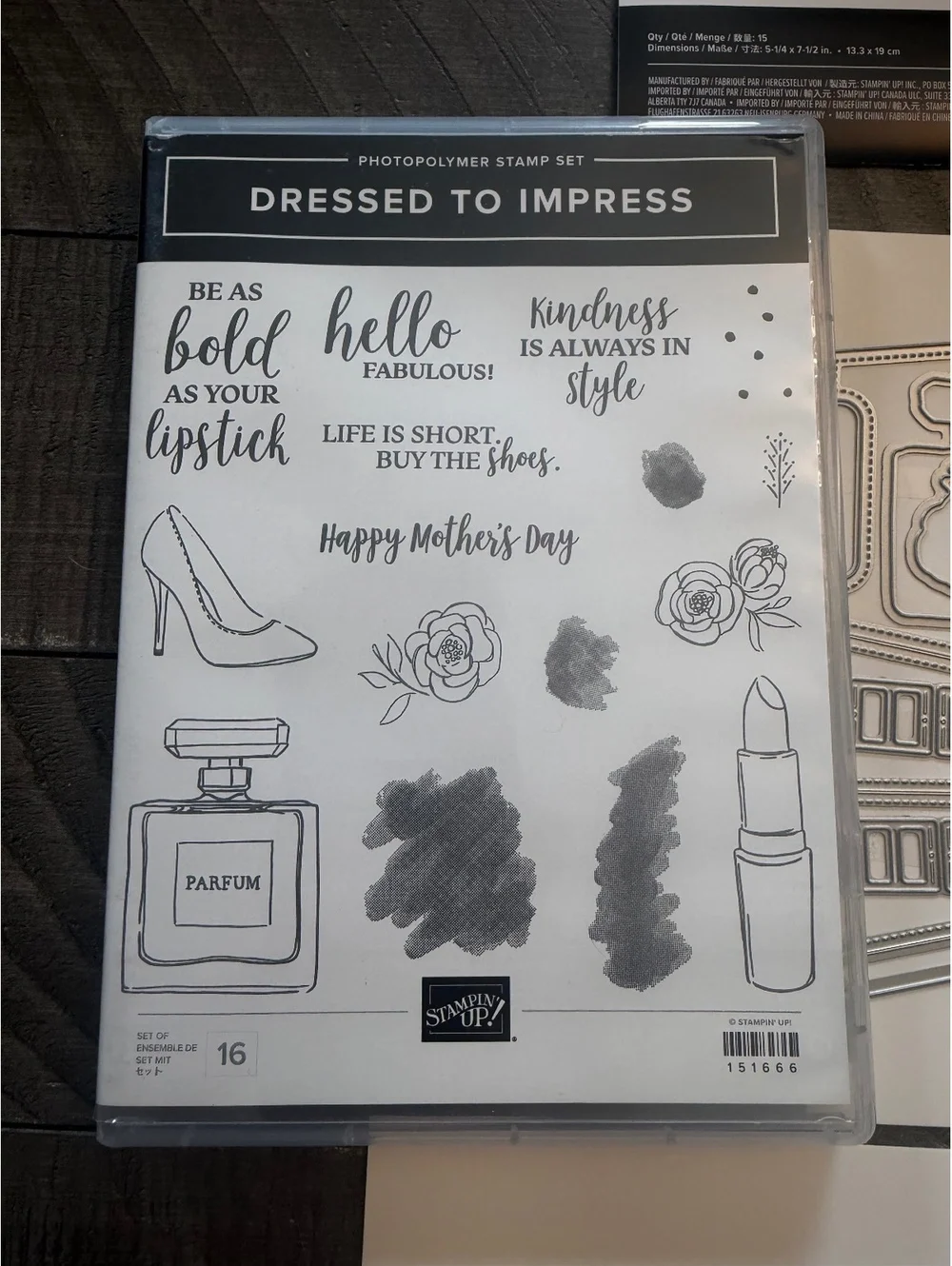 Stampin’ Up Dressed To Impress stamp set and All Dressed Up Dies die cut set